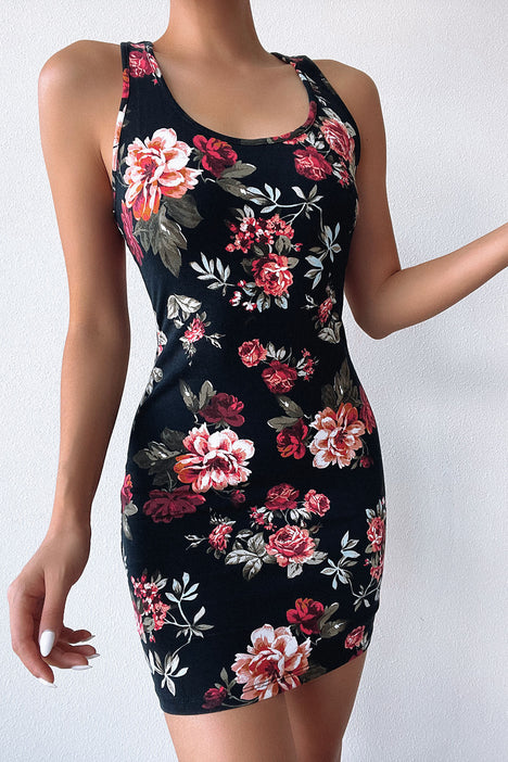 Flowers And Chocolate Floral Dress ...